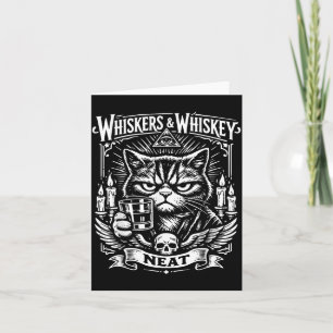 Vintage Whiskers und ordentliches Katzenliebhaber- Karte