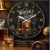Vintage Whiskey  Große Wanduhr