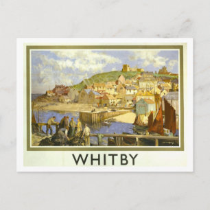 Vintage Whitby-Reiseposter Postkarte