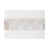 Vintage White Champagne Peony Wedding Einladungsbanderole (Rückseitenbeispiel)