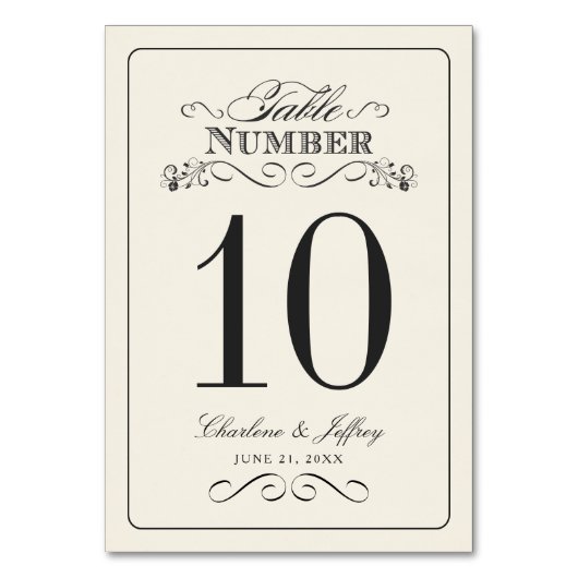 Vintage White Elegant Wedding Tischnummer WT313 (Rückseite)