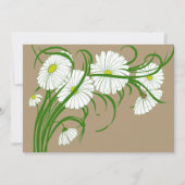 Vintage White Gerber Daisy Blume Hochzeitsstift Se Einladung (Rückseite)