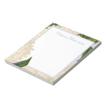 Vintage White Hydrangea Personalisiertes Notizbuch
