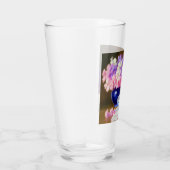 Vintage White Kitten mit Lila Band Glas (Rechts)