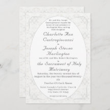 Vintage White Lace Katholic Wedding