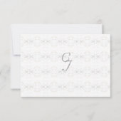 Vintage White Lace Katholic Wedding RSVP Karte (Rückseite)