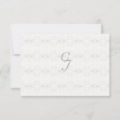 Vintage White Lace Katholic Wedding RSVP Karte (Rückseite)