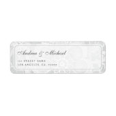 Vintage White Lace Wedding Address Label (Vorne)