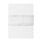 Vintage White Lace Wedding Einladungsbanderole (Rückseitenbeispiel)