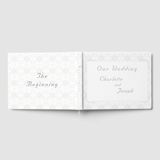 Vintage White Lace Wedding Gästebuch (Voll)