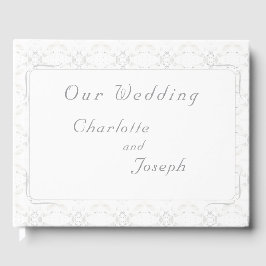 Vintage White Lace Wedding Gästebuch