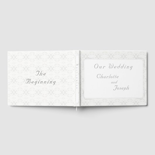 Vintage White Lace Wedding Gästebuch (Voll)