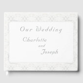 Vintage White Lace Wedding Gästebuch (Vorderseite)