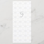 Vintage White Lace Wedding Menükarte (Rückseite)