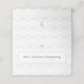 Vintage White Lace Wedding Platzkarte (Außenseite Aufgefaltet)