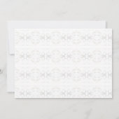 Vintage White Lace Wedding Save The Date (Rückseite)