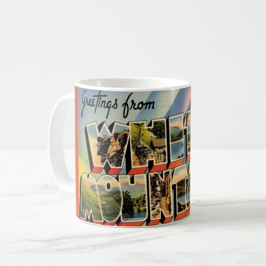 Vintage White Mountains of NH Tasse (Vorderseite Links)