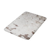 Vintage White Painted Wood Badematte (Schrägansicht)