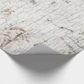 Vintage White Painted Wood Geschenkpapier (Ecke)