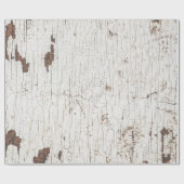 Vintage White Painted Wood Geschenkpapier (Flach)
