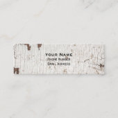 Vintage White Painted Wood Mini Visitenkarte (Vorderseite)