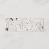 Vintage White Painted Wood Mini Visitenkarte (Rückseite)