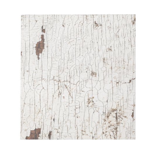 Vintage White Painted Wood Notizblock (Vorderseite)