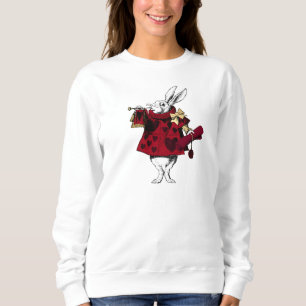 Vintage White Rabbit Herzen Sweatshirt