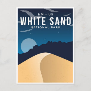 Vintage White Sands Nationalpark New Mexico  Postkarte
