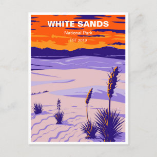 Vintage White Sands Nationalpark New Mexico  Postkarte