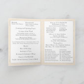 Vintage White Spitze Katholisches Hochzeitsprogram Programm (Innenseite)