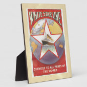 Vintage White Star Cruise Ships - Werbung Fotoplatte (Seite)