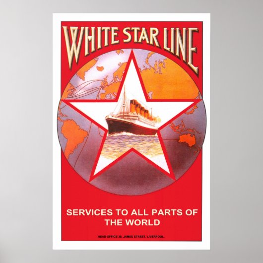 Vintage, White Star Line Poster (Vorne)
