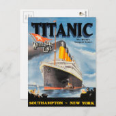 Vintage White Star Line Titanic AdCard Postkarte (Vorne/Hinten)