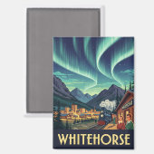Vintage Whitehorse Yukon Canada Travel Magnet (Vorderseite/Rückseite)