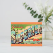 Vintage WI-Grußkarte Postkarte (Stehend Vorderseite)