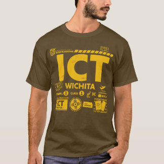 Vintage Wichita ICT Flughafen-Code Reise Tag Retro T-Shirt