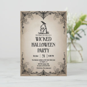 Vintage Wicked Good Time Halloween-Party Einladung