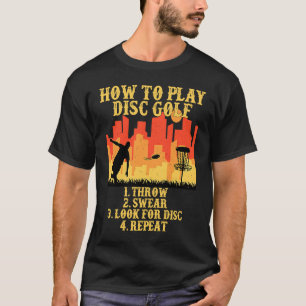 Vintage Wiedergabe der Disk Golf Player Flying Dis T-Shirt