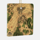 Vintage wiederhergestellte Gettysburg-Schlachtkart Keramikornament (Rechts)