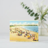 Vintage Wiederherstellung Connecticut Beach Postka Postkarte (Stehend Vorderseite)