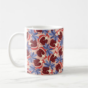 vintage wiederholende Textur mit stilisiertem Gran Kaffeetasse