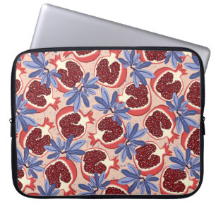 Vintage Wiederholtextur mit stilisiertem Granatapf Laptopschutzhülle