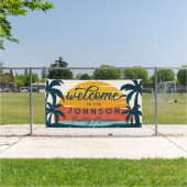 Vintage Wiedersehen Beach Sunset Willkommen Banner (Insitu)