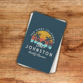 Vintage Wiedersehen Retro Sunset Beach Palms Spielkarten