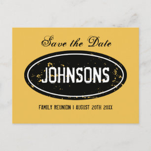 Vintage Wiedersehen-Save the Date-Postkarten für d Ankündigungspostkarte