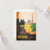Vintage Wien-Reise Karte (Vorderseite/Rückseite Beispiel)