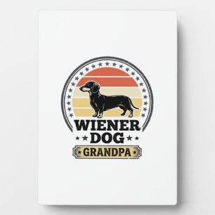 Vintage Wiener Dog Opa Dachshund Shirt Design_ Fotoplatte