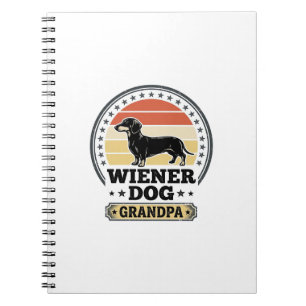 Vintage Wiener Dog Opa Dachshund-Shirt-Design_ Notizblock