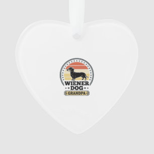 Vintage Wiener Dog Opa Dachshund Shirt Design_ Ornament